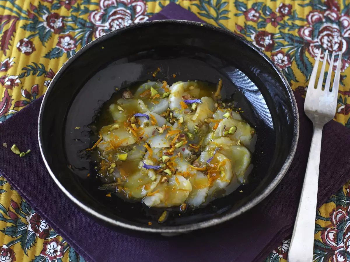 Taratorlu karides carpaccio, şık ve kolay bir başlangıç. - fotoğraf 4
