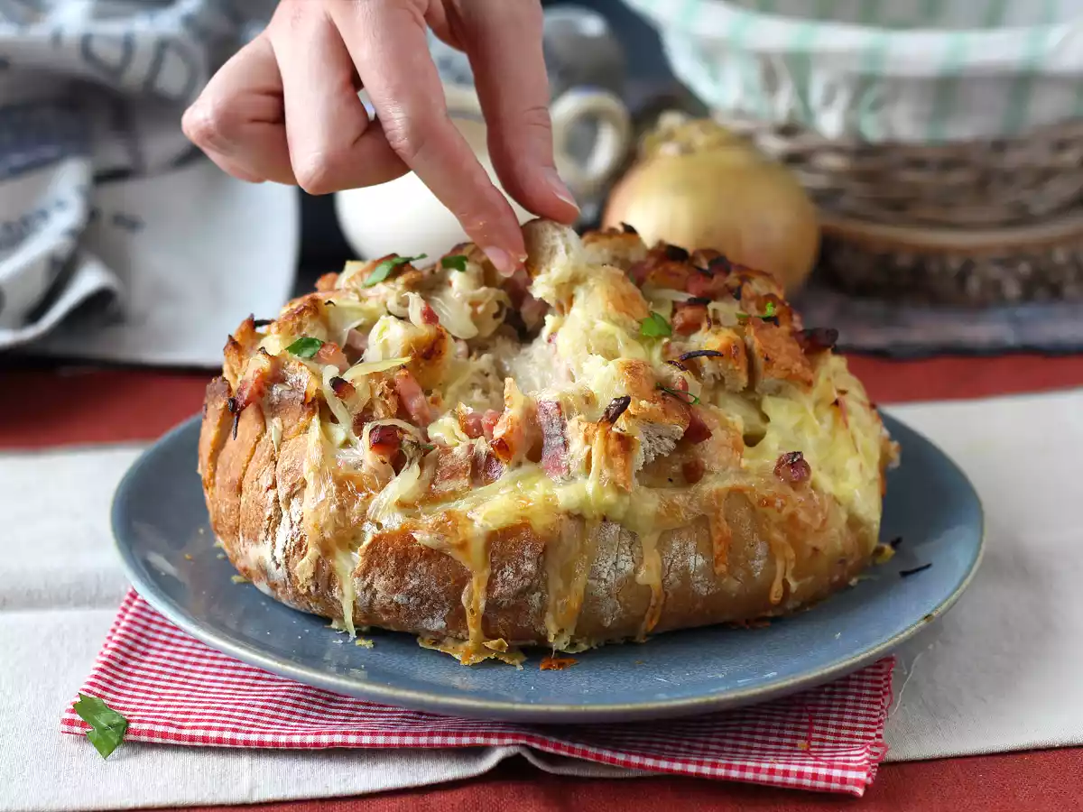 Tartiflette tarzı kirpi ekmeği dolması