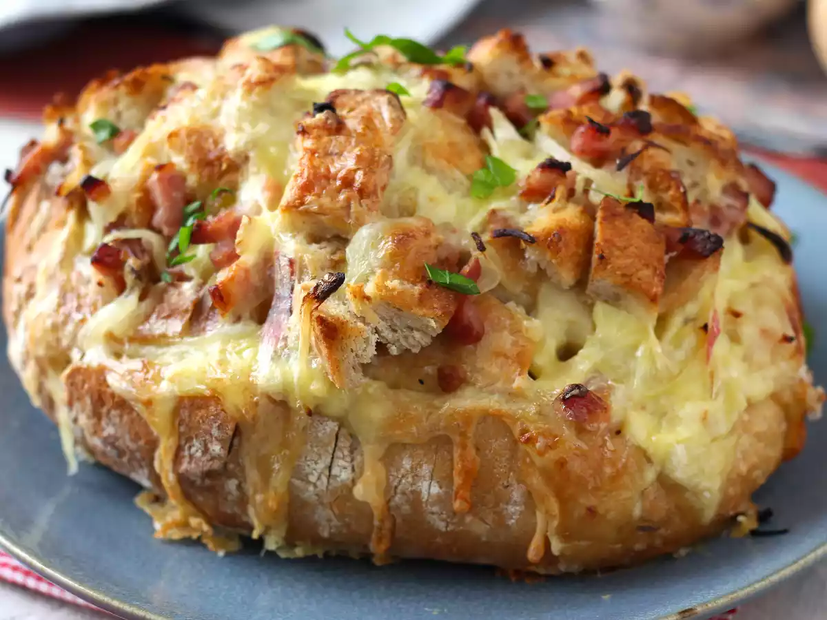 Tartiflette tarzı kirpi ekmeği dolması - fotoğraf 5
