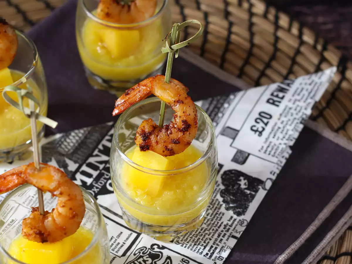 Tatlı-Tuzlu Bir Aperitif İçin Karidesli Mango Kupları - fotoğraf 4