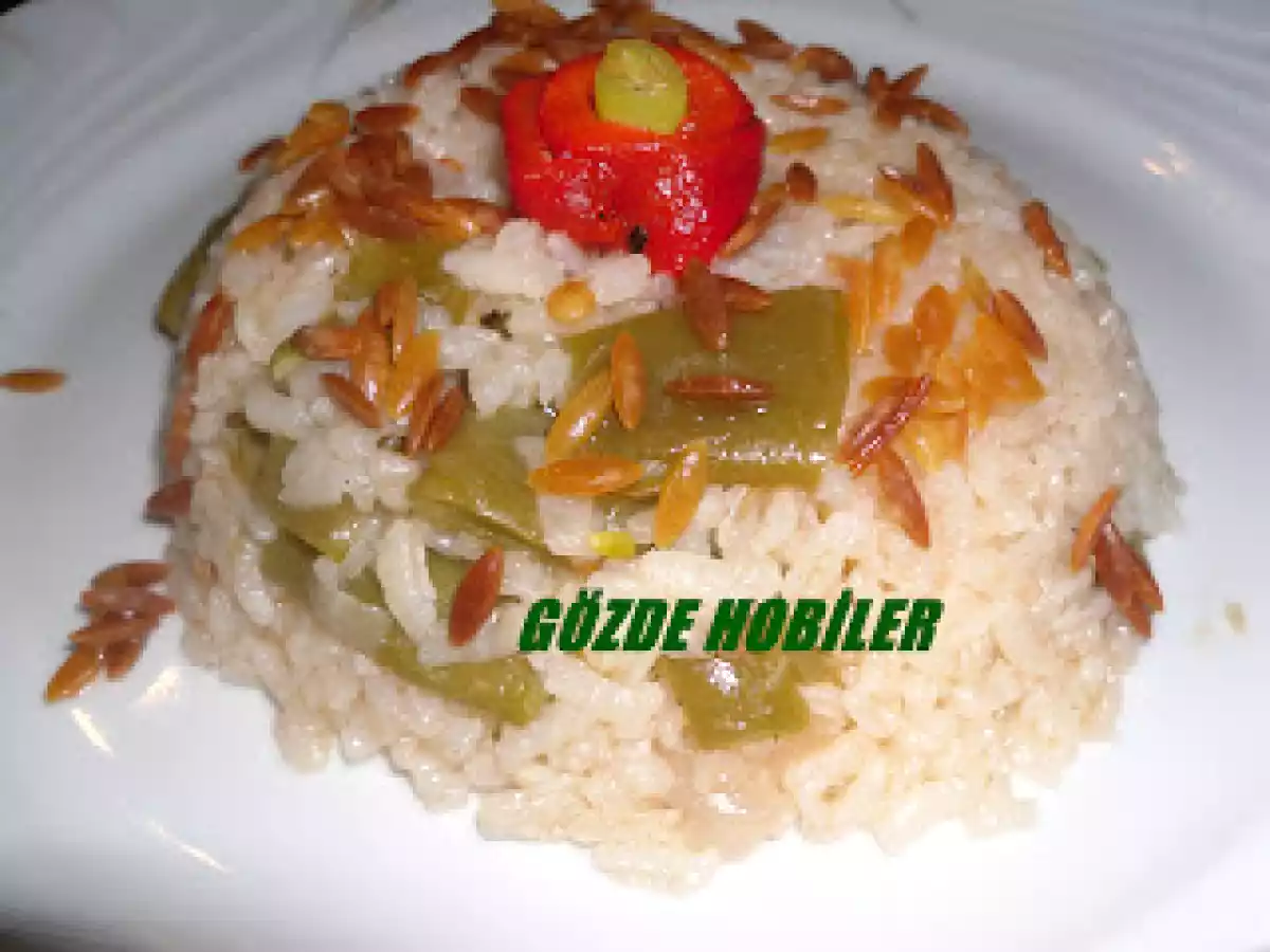 TAZE FASULYELİ PİLAV (FASULYE DİBLESİ)