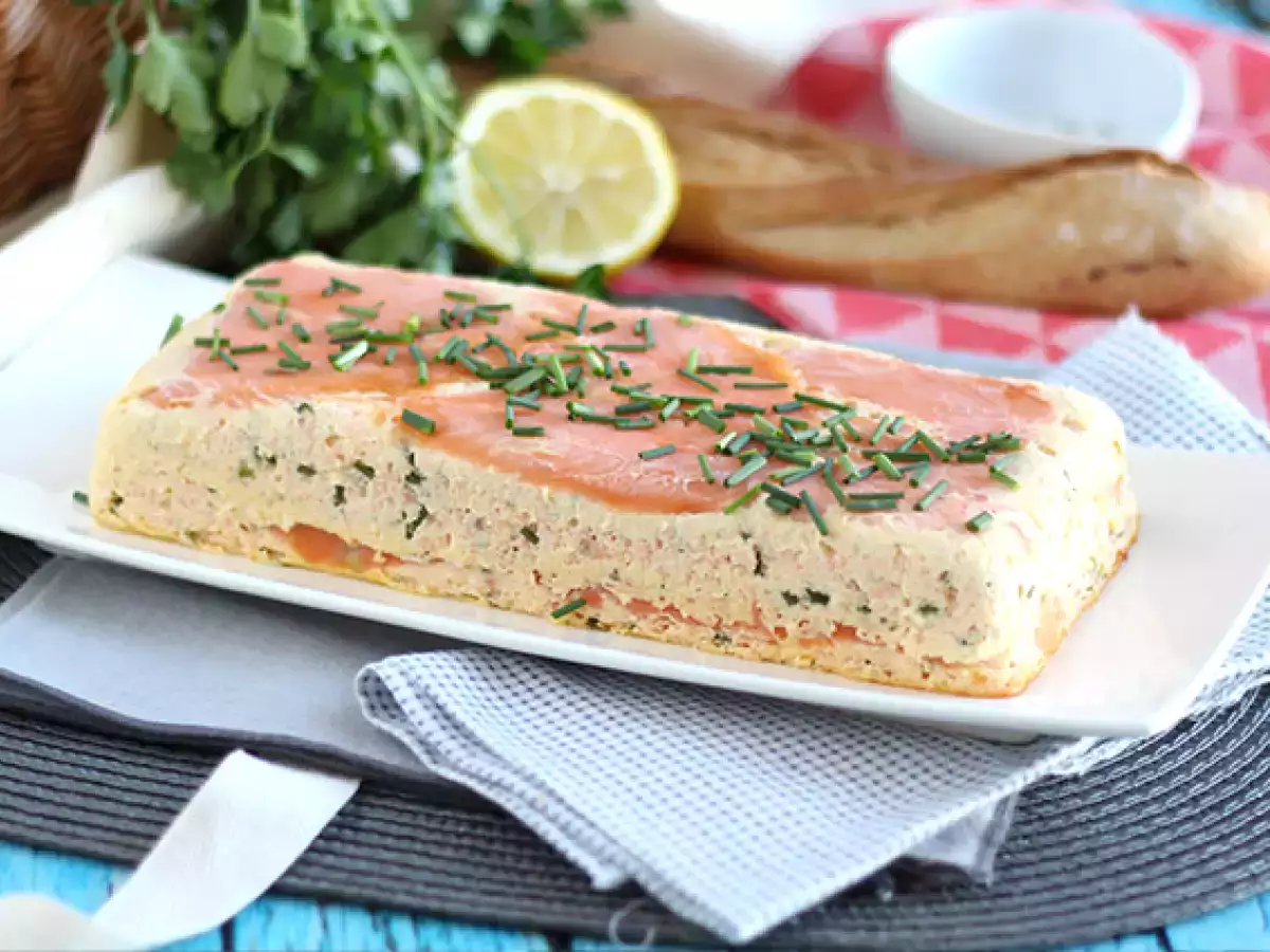 Taze somon ve somon füme terrine