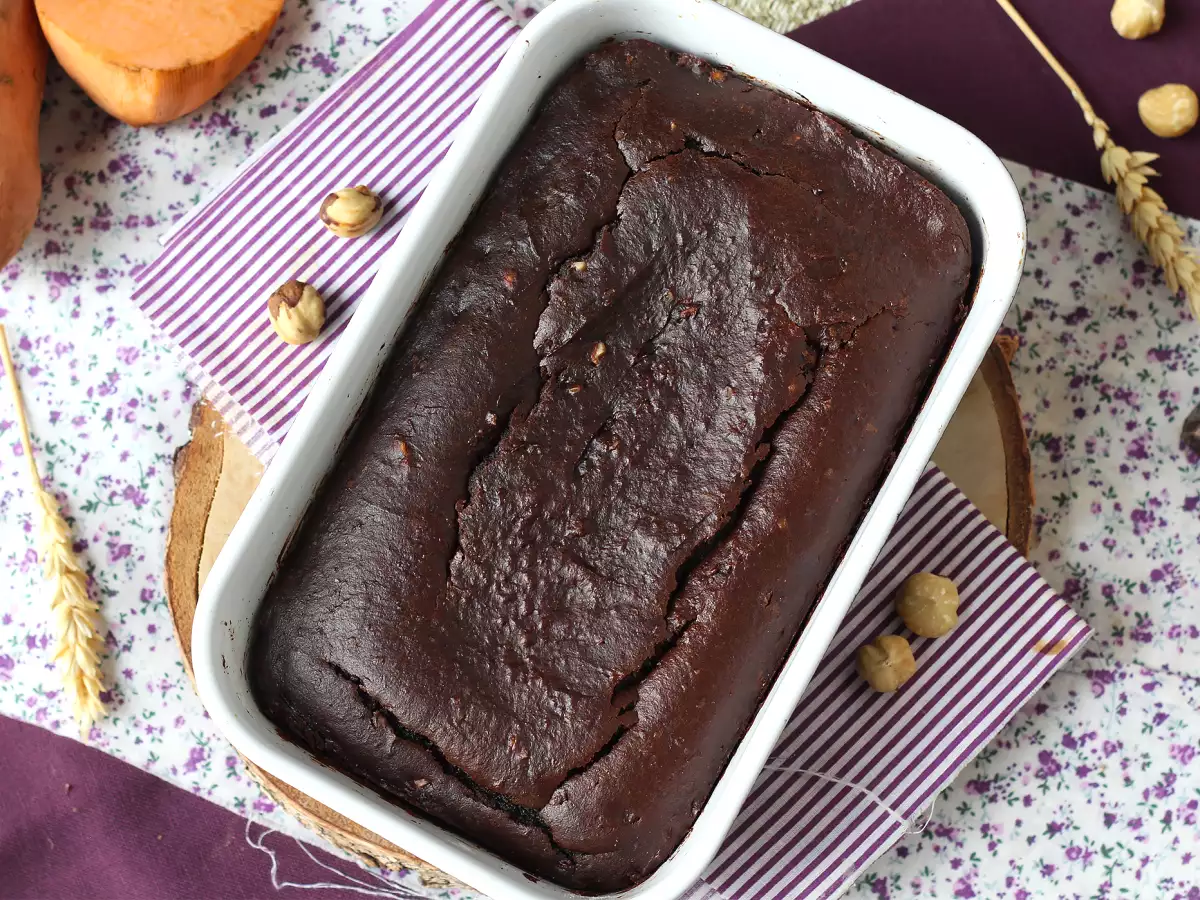 Tereyağı ve yağsız tatlı patatesli brownie - fotoğraf 5