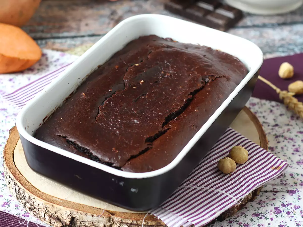 Tereyağı ve yağsız tatlı patatesli brownie - fotoğraf 7