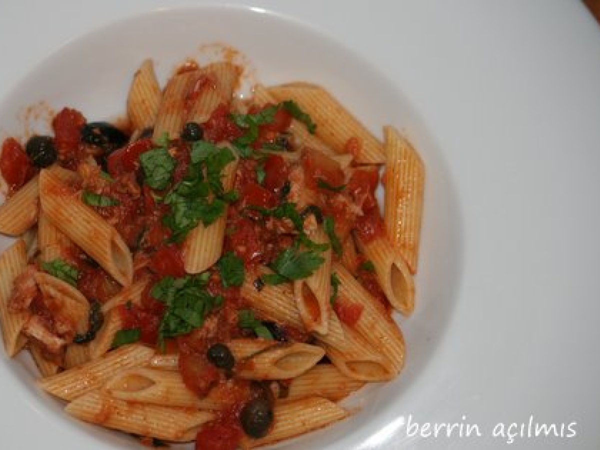 Ton balıklı penne makarna....