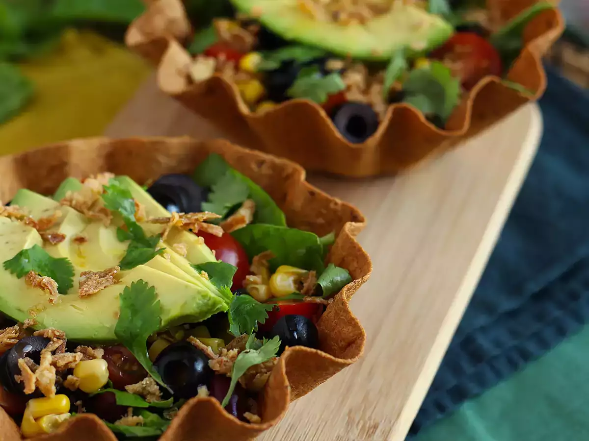 Tortilla kasesi nasıl yapılır? Bulaşıksız, kolay salata tarifi - fotoğraf 4