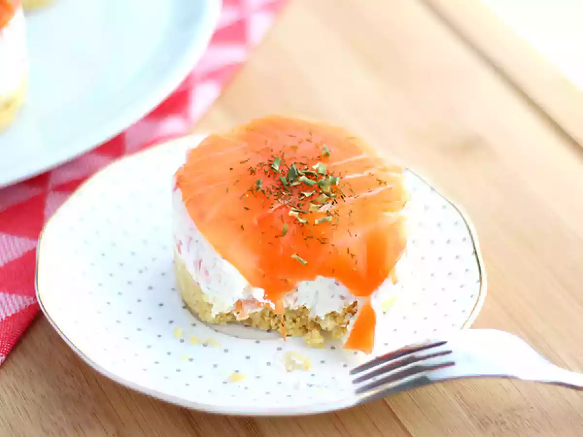 Tuzlu somonlu cheesecake - fotoğraf 4