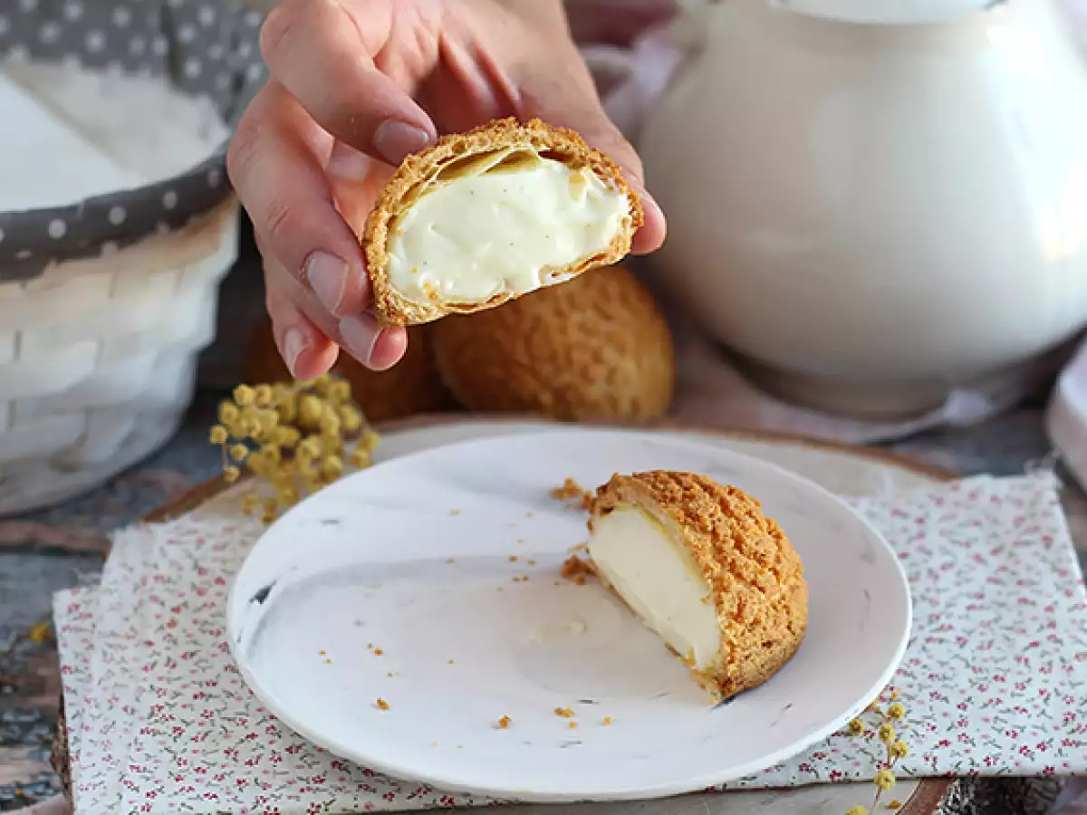 Vanilyalı Kremalı Craquelin Profiterol - fotoğraf 3