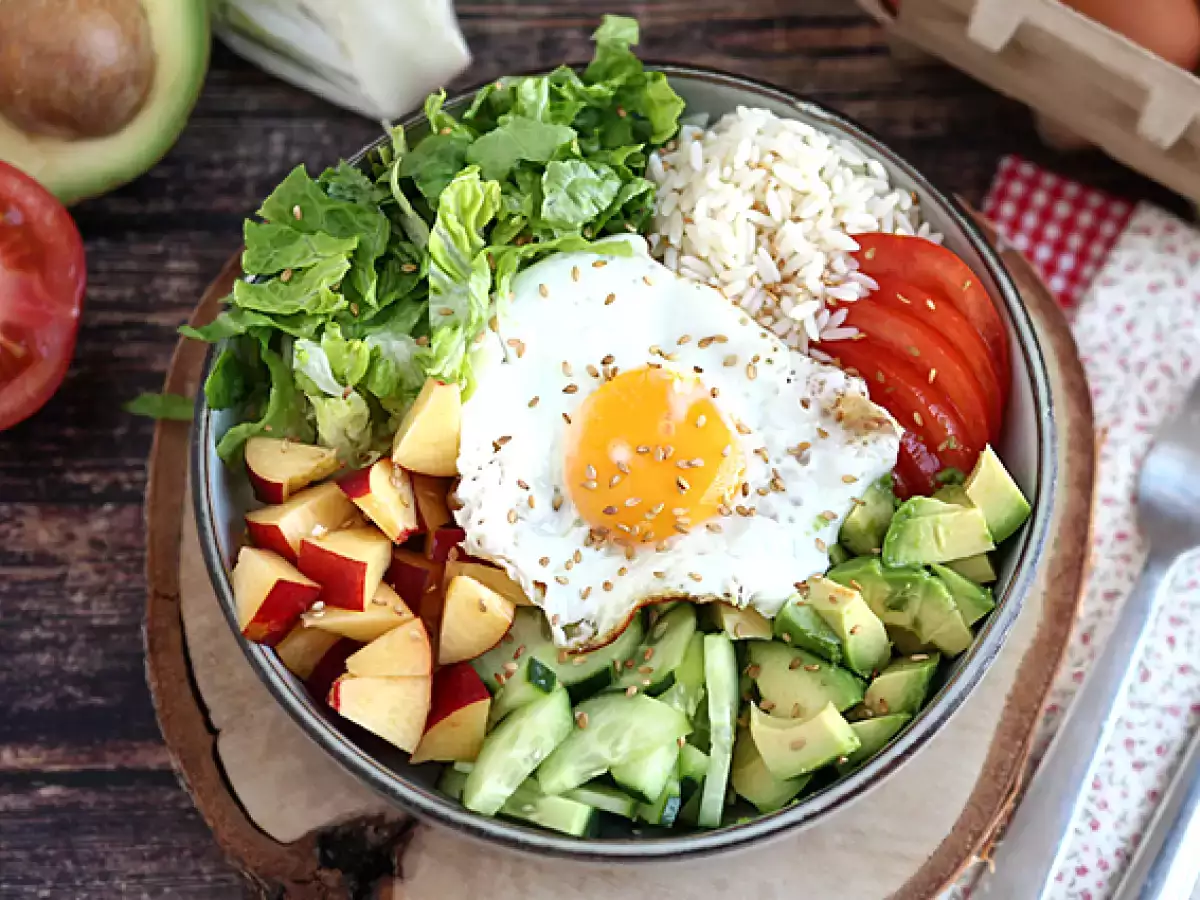 Vejetaryen Buda kasesi - Güzelce dengelenmiş ve renkli bir salata! - fotoğraf 5