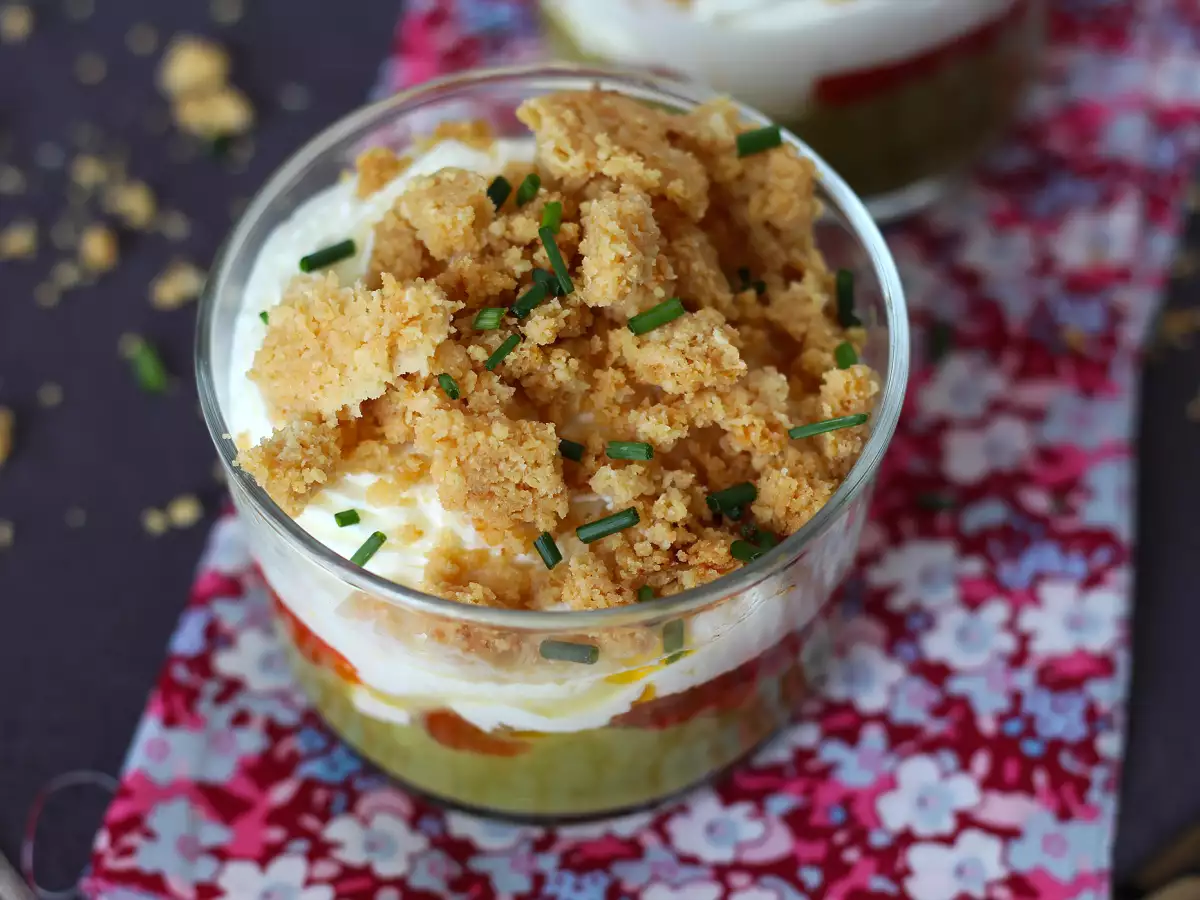 Vejetaryen Sunum Bardakları: Bezelye Kreması, Parmesanlı Crumble ve Mascarpone Kreması - fotoğraf 6