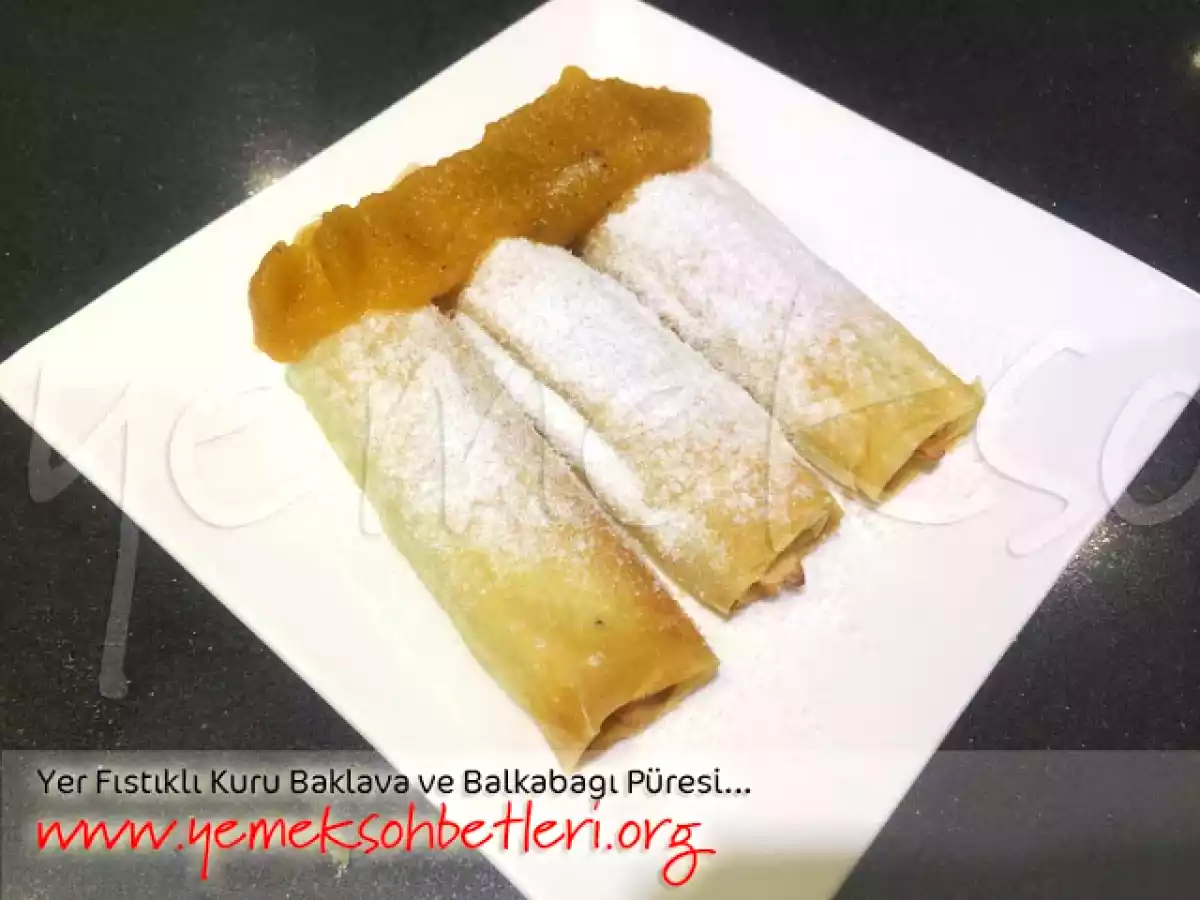 Yer Fıstıklı Kuru Baklava ve Balkabağı Püresi