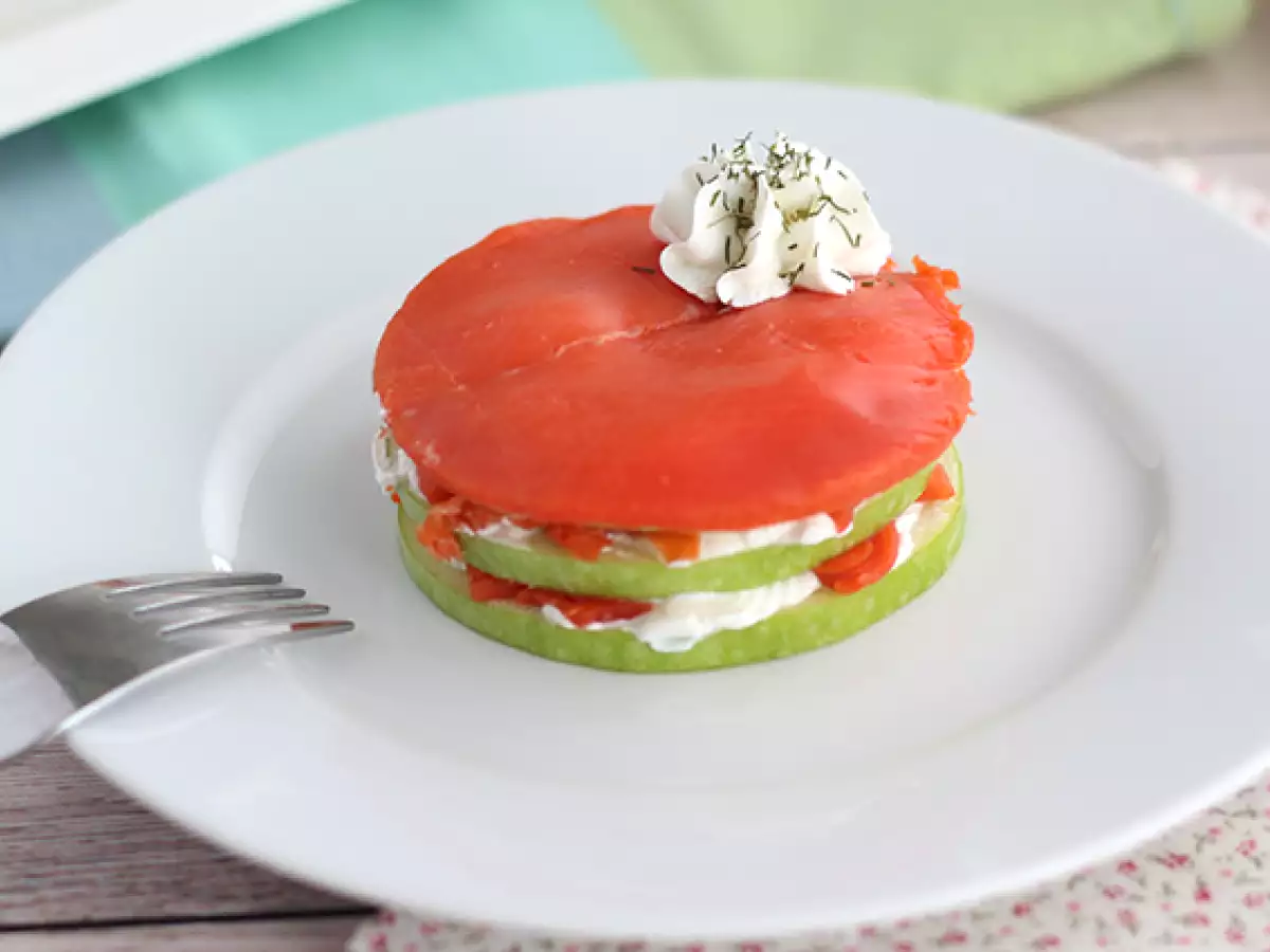 Yeşil Elmalı Somon Mille-Feuille Tarifi