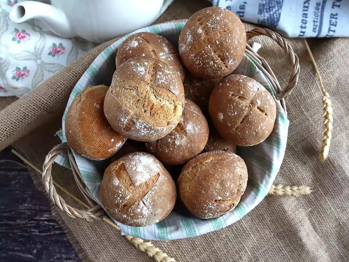 Yoğurmasız ekmek ruloları - Gevrek ve kabarık! - fotoğraf 3
