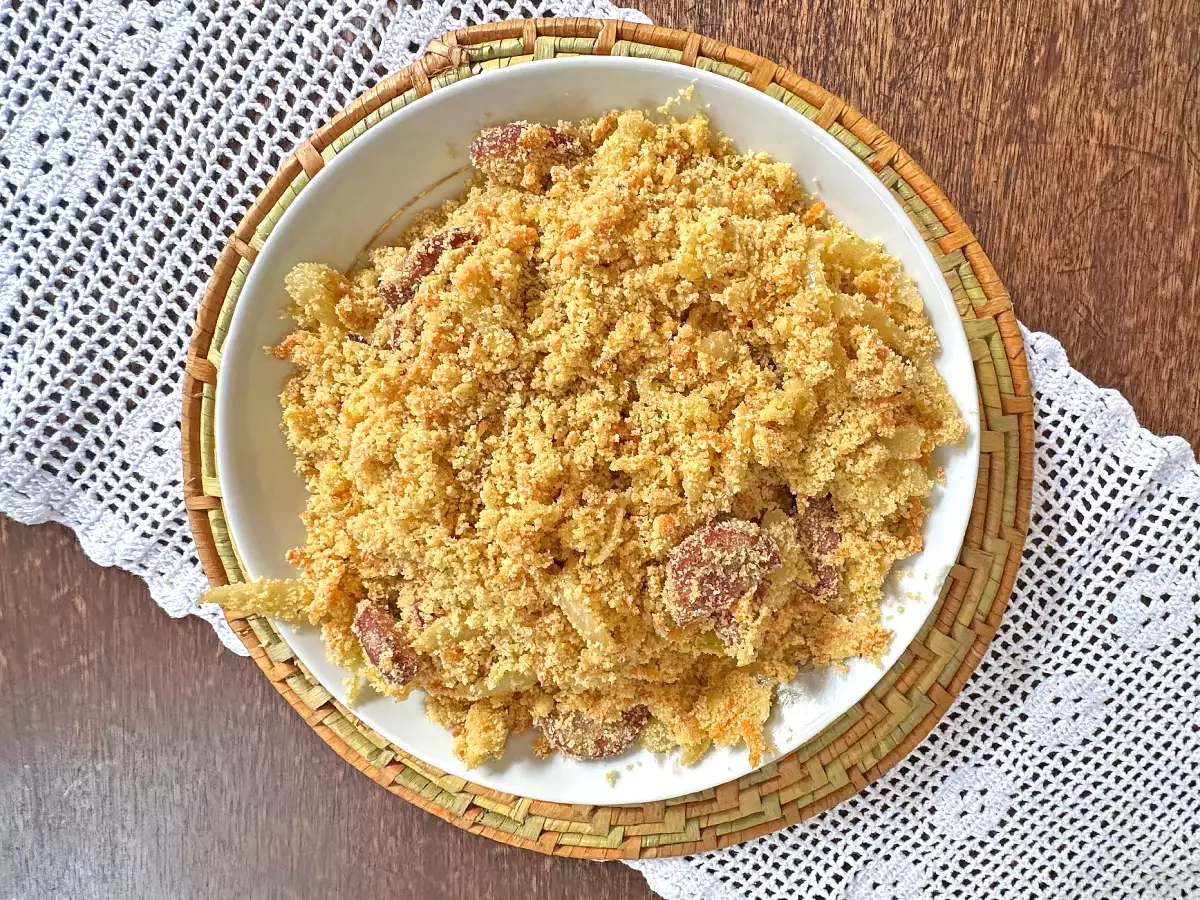 Yumurtalı ve havuçlu altın biberli farofa - fotoğraf 3