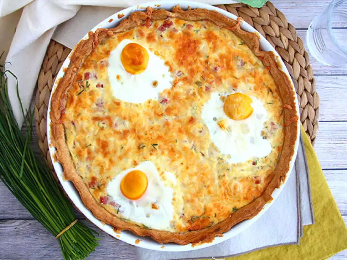 Yumurtalı ve jambonlu kiş - fotoğraf 4