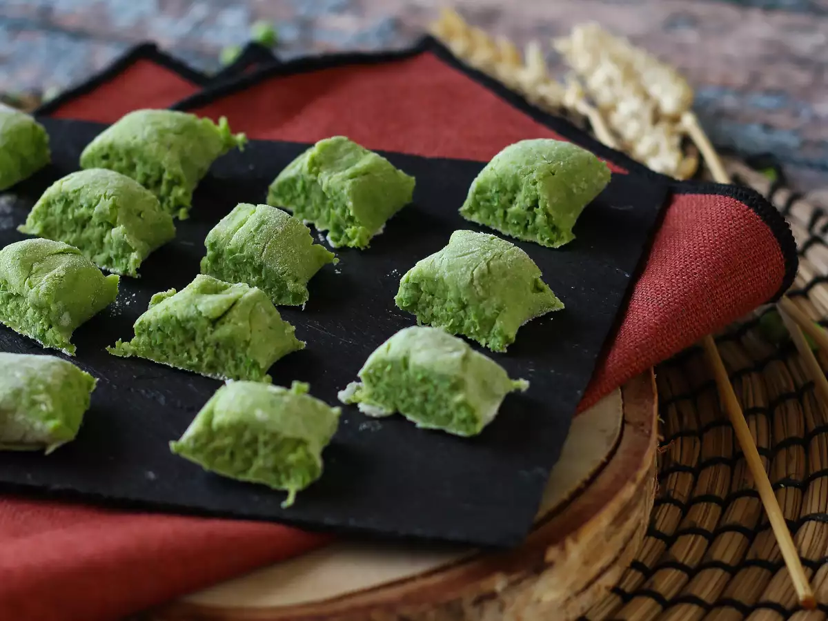 Yumurtasız bezelye gnocchi: çok kısa sürede hazır!