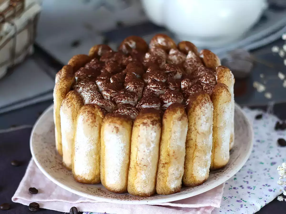 Yumurtasız lezzetli tiramisu tarzı charlotte - fotoğraf 2