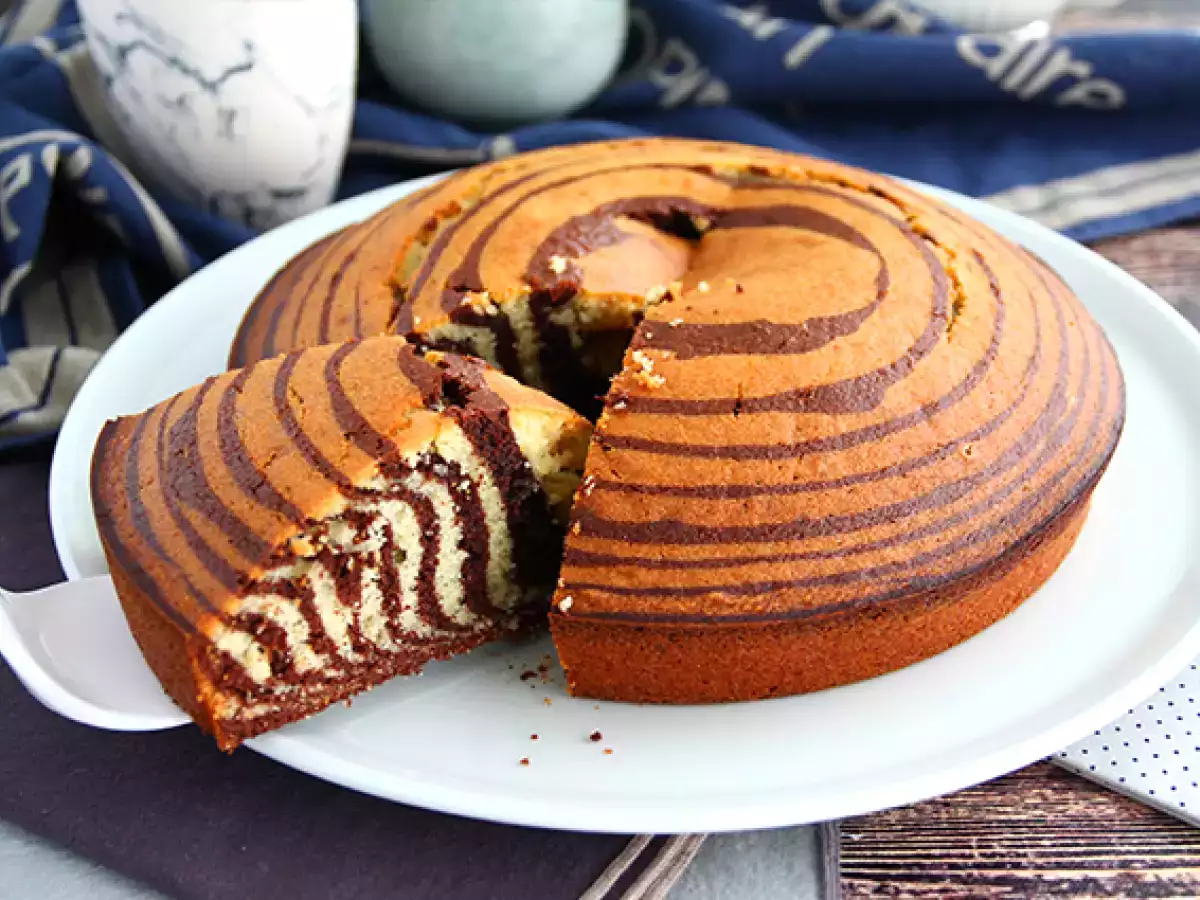 Zebra Kek Tarifi: Egzotik Mermer Kek (İtalyan Mermer Keki) - fotoğraf 2