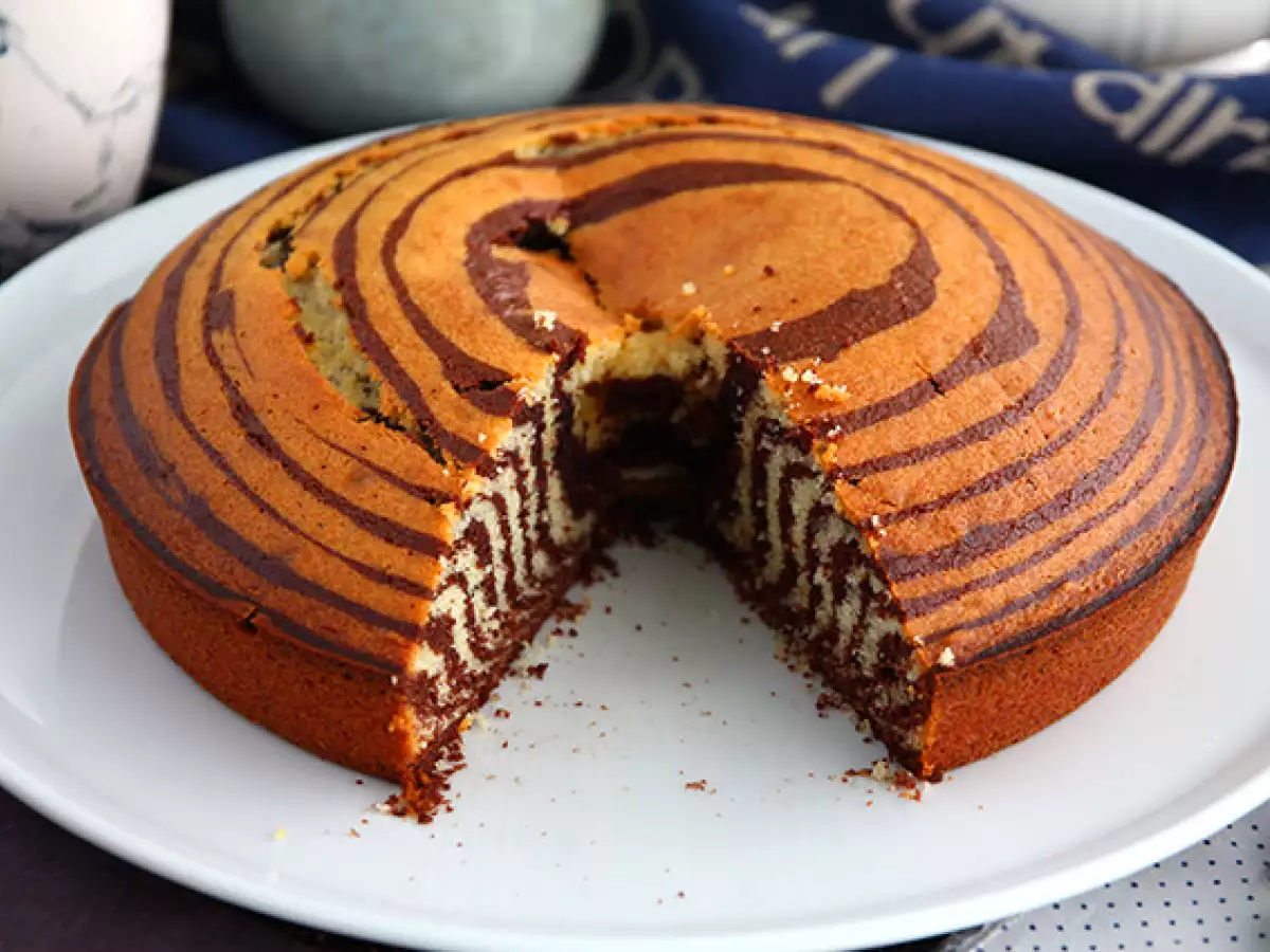 Zebra Kek Tarifi: Egzotik Mermer Kek (İtalyan Mermer Keki) - fotoğraf 4